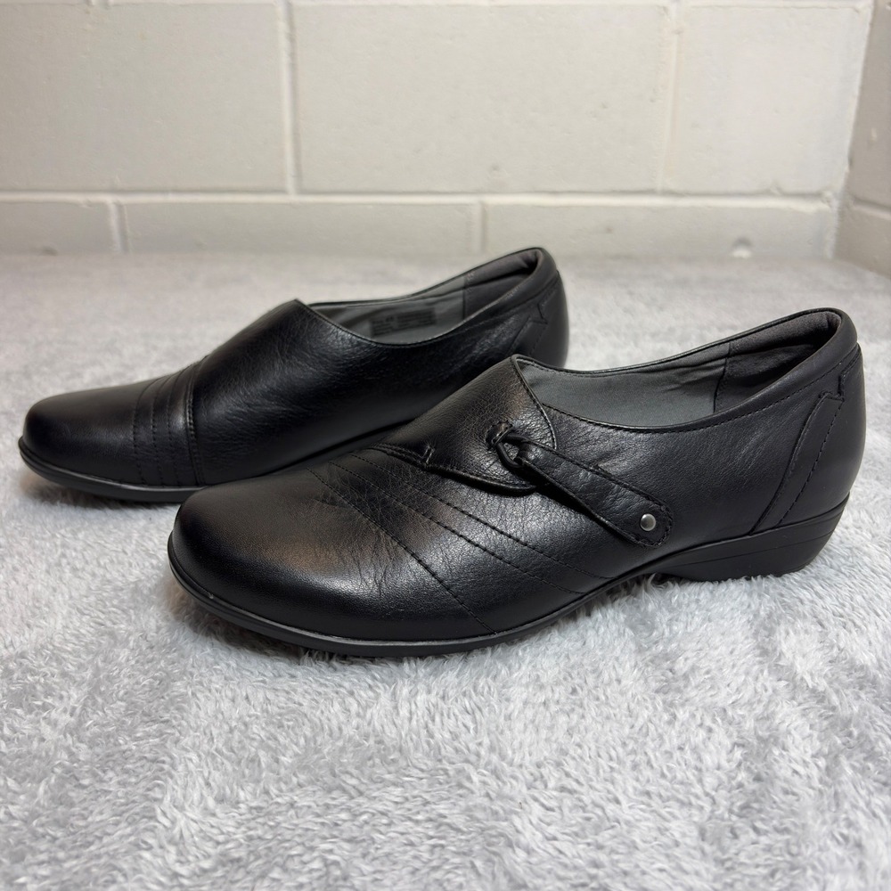 Dansko Loafers Women Size 9.5-10 Black Leather Stitched Slip On Comfort Shoes - Picture 3 of 7